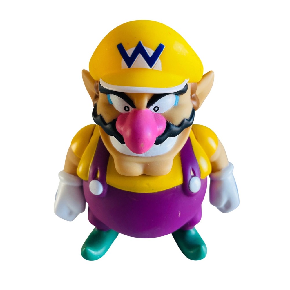 Nintendo Super Mario Wario 5" Vinyl Figure Toy 2009 Banpresto Collectible